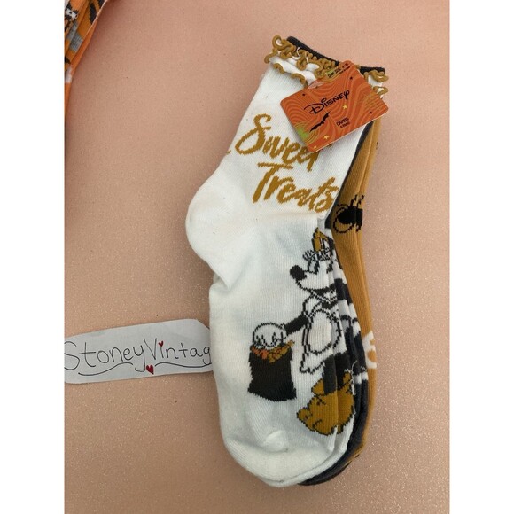 New Disney HALLOWEEN Crew Socks  MINNIE, Stitch, Spongebob, Wednesday - Picture 8 of 16